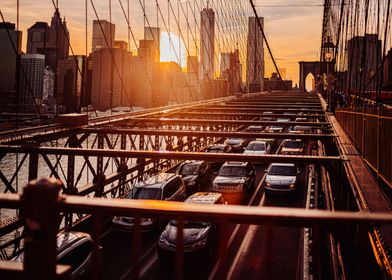 Brooklyn Bridge at sunset