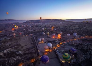 view of balloons flight 