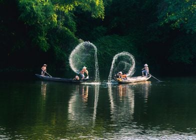 Fishermen on Perfume river