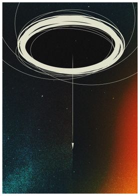 Black Hole Vintage Poster