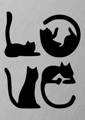 LOVE cat shaped