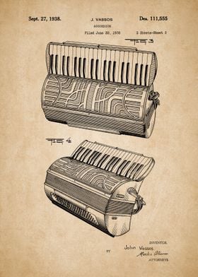 Accordion Vintage Patent