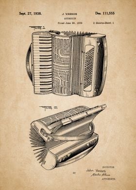 Accordion Vintage Patent