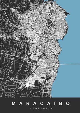 MARACAIBO Map VENEZUELA 