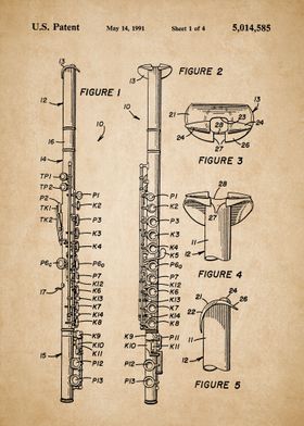 Flute Vintage Patent