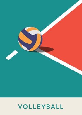 Volleyball flat posters