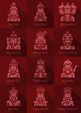 Hindu Gods Icons 4