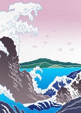 Kanagawa Wave' Poster by Bianca Borlagdan Luztre | Displate