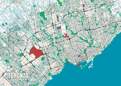 City map of Toronto