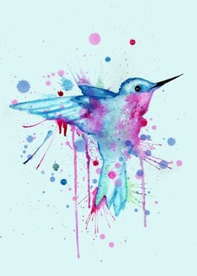 Hummingbird Watercolor