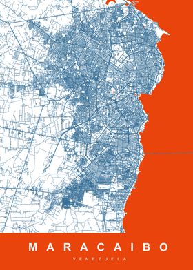 MARACAIBO Map VENEZUELA