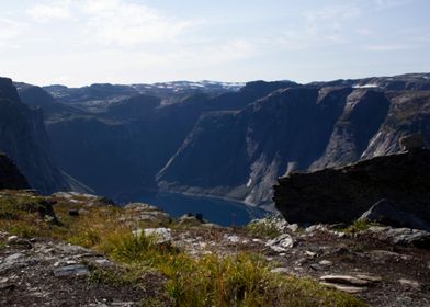 mountain lake in norway