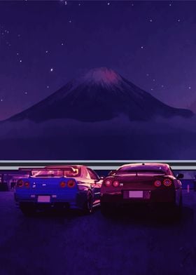 JDM Nissan GTR R34 and R35