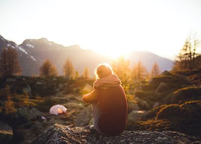 Dawn on mountain