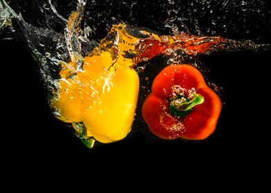 peppers in water