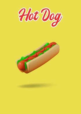 3D Hot Dog