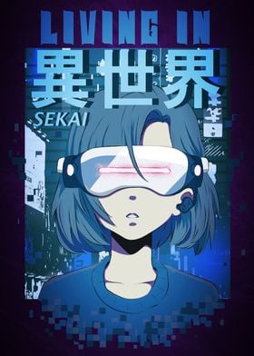 Virtual Reality Anime Girl' Poster by BestPrints | Displate