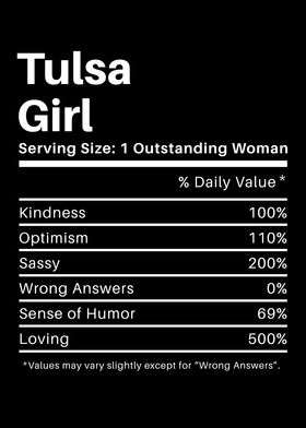 Tulsa Girl Nutrition Facts