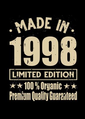 Made In 1998 Vintage Retro