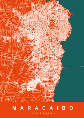 MARACAIBO Map VENEZUELA