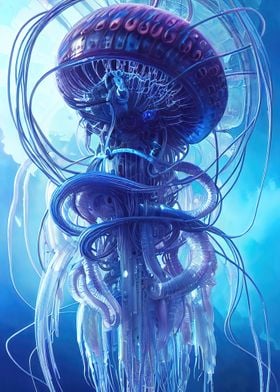 Big blue jellyfish