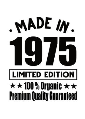 Made In 1975 Vintage Retro