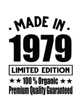 Made In 1979 Vintage Retro