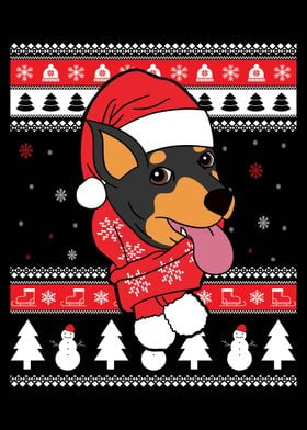 Min Pin Dog Christmas