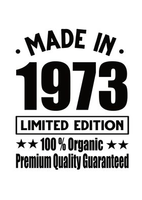 Made In 1973 Vintage Retro