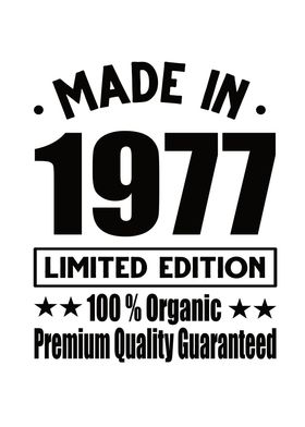 Made In 1977 Vintage Retro