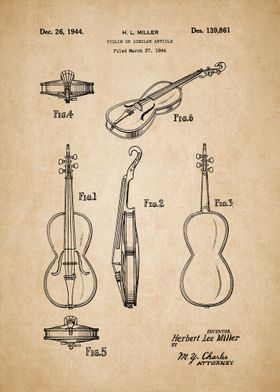 Violin Vintage Patent