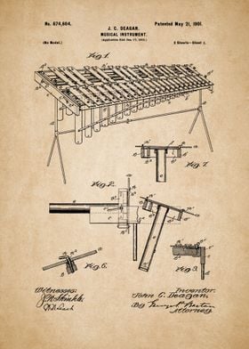 Xylophone Patent Blueprint