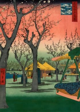 Ukiyo e Plum Garden