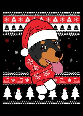 Rottweiler Ugly Christmas 