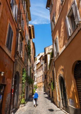 Narrow Street In Rome
