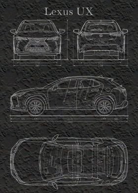 Lexus UX 2019 Blueprint