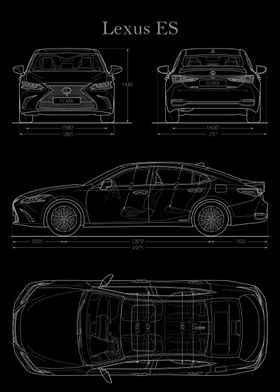 Lexus ES 2019 Blueprint