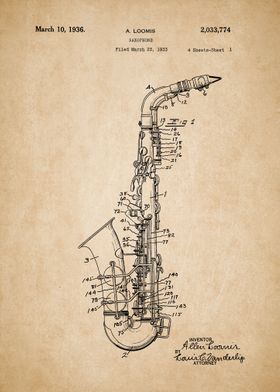 Saxophone Patent 