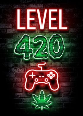 Level 420 high gaming weed