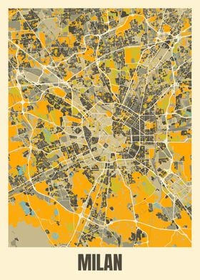 City map of Milan