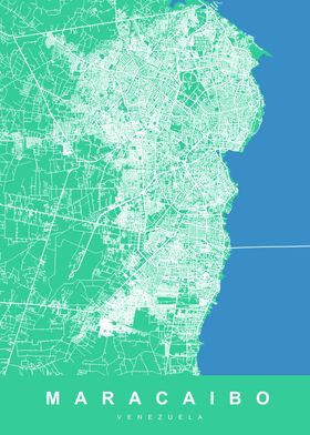 MARACAIBO Map VENEZUELA 