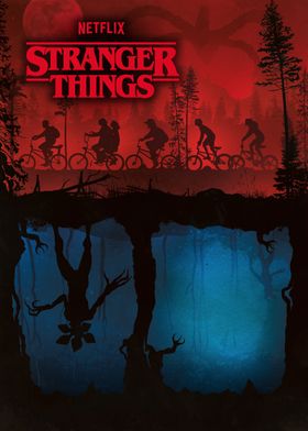 'Upside Down Monsters Logo' Poster by Stranger Things Series | Displate