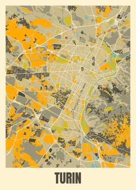 City map of Turin