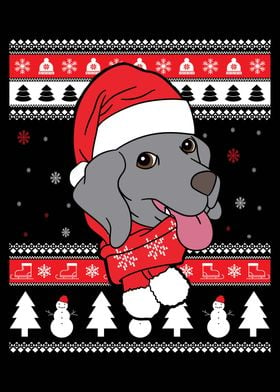 Weimaraner Ugly Christmas 