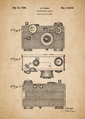 Vintage Camera Patent