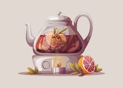 Fruit tea teapot