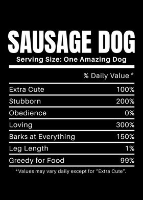 Sausage Dog Nutritional