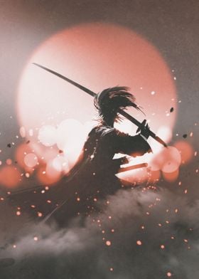 Japan Samurai Sunset