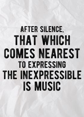 After Silence Music Quote