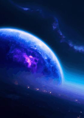 Blue Earth Planet